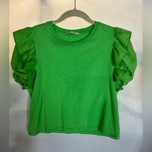 Zara tee shirt with Puff Sleeve